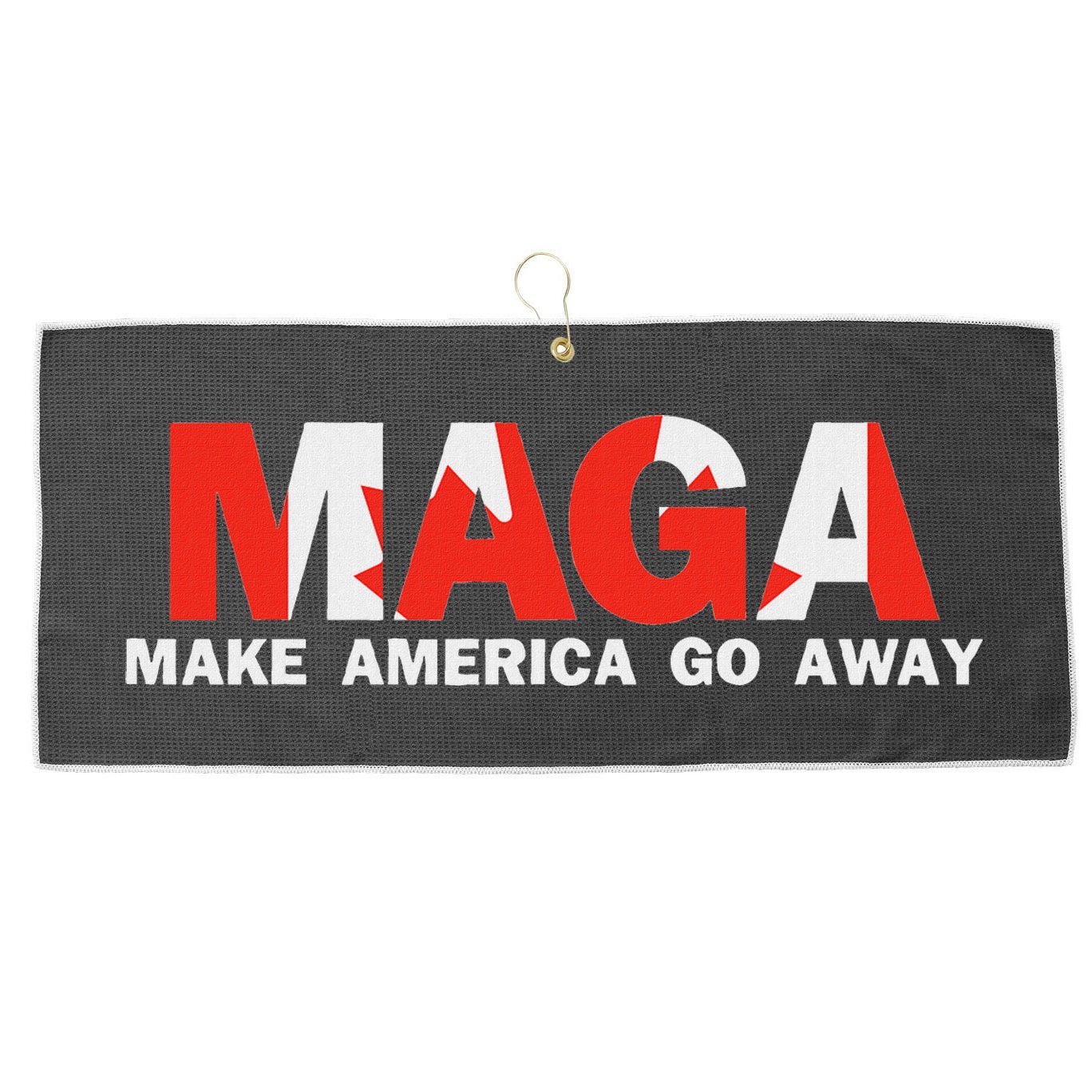 Maga Make America Go Away Canada Support Large Microfiber Waffle Golf Towel