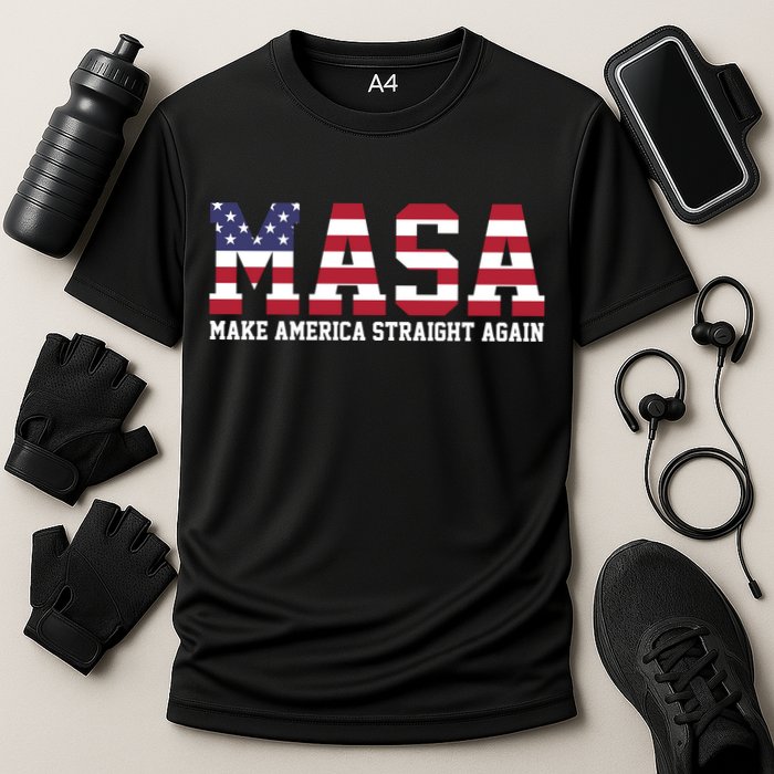 MASA Make America Straight Again USA Flag Performance Shirt