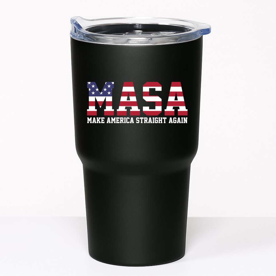 MASA Make America Straight Again USA Flag Tumbler