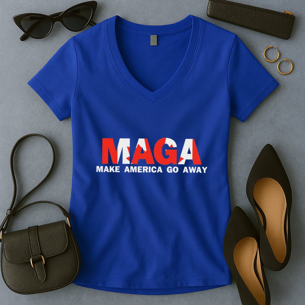Maga Make America Go Away Canada Women's V-Neck T-Shirt