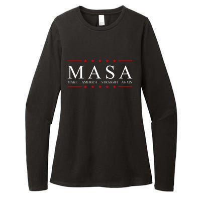 MASA Make America Straight Again Logo Womens CVC Long Sleeve Shirt