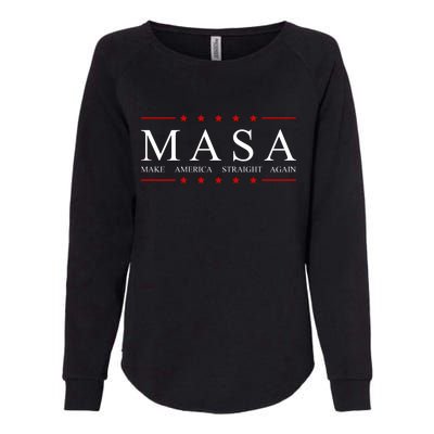 MASA Make America Straight Again Logo Womens California Wash Sweatshirt