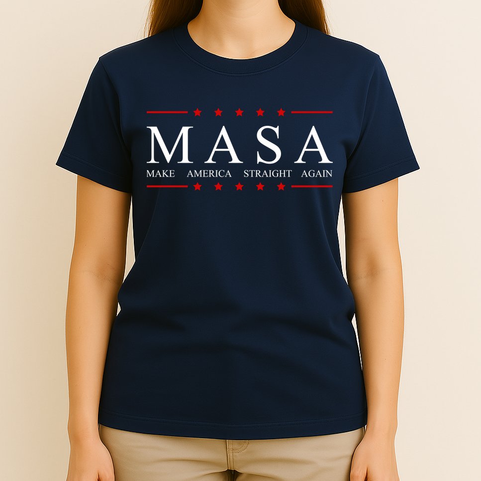 MASA Make America Straight Again Logo T-Shirt