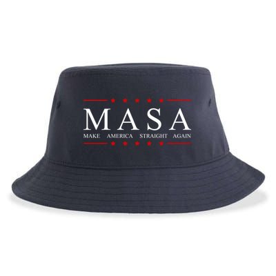 MASA Make America Straight Again Logo Sustainable Bucket Hat