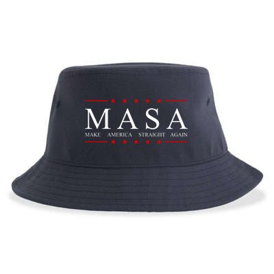 MASA Make America Straight Again Logo Sustainable Bucket Hat