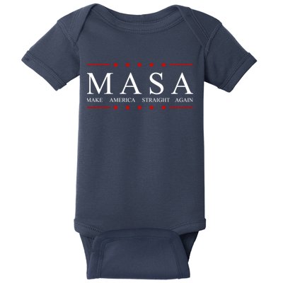 MASA Make America Straight Again Logo Baby Bodysuit
