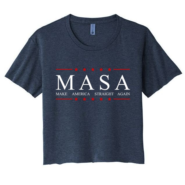 MASA Make America Straight Again Logo Crop Top