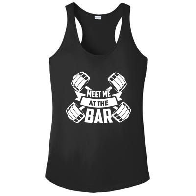 Meet Me At The Bar Gym Meaningful Gift Ladies PosiCharge Competitor Racerback Tank