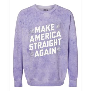 Masa Make America Straight Again Colorblast Crewneck Sweatshirt