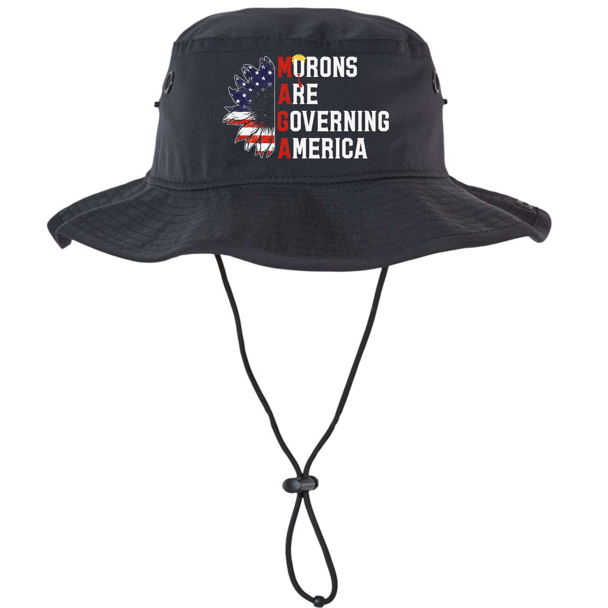 Maga Morons Are Governing America Anti Trump Vintage Quote Bucket Hat