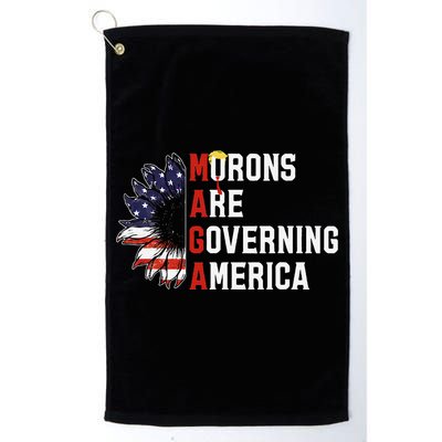 Maga Morons Are Governing America Anti Trump Vintage Quote Golf Towel