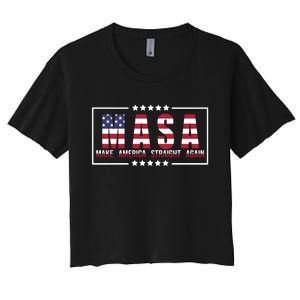 MASA Make America Straight Again Women's Crop Top Tee