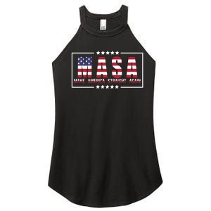 MASA Make America Straight Again Women's Perfect Tri Rocker Tank