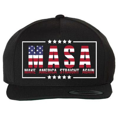 MASA Make America Straight Again Wool Snapback Cap