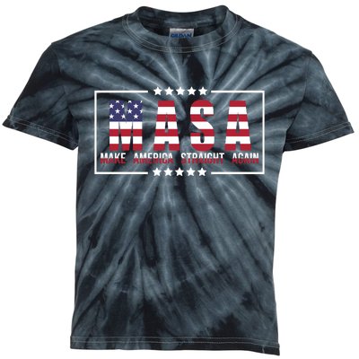 MASA Make America Straight Again Kids Tie-Dye T-Shirt