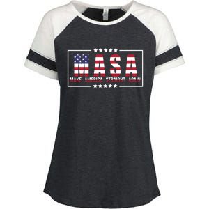 MASA Make America Straight Again Enza Ladies Jersey Colorblock Tee