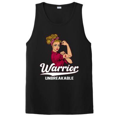 Multiple Myeloma Awareness Warrior Unbreakable Girls Gift PosiCharge Competitor Tank