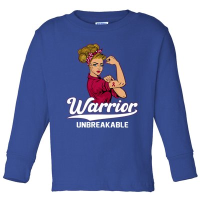 Multiple Myeloma Awareness Warrior Unbreakable Girls Gift Toddler Long Sleeve Shirt