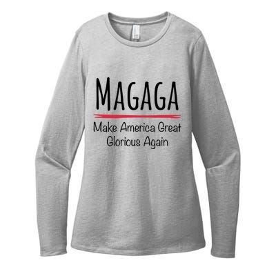 Magaga Make America Great And Glorious Again Gift Womens CVC Long Sleeve Shirt