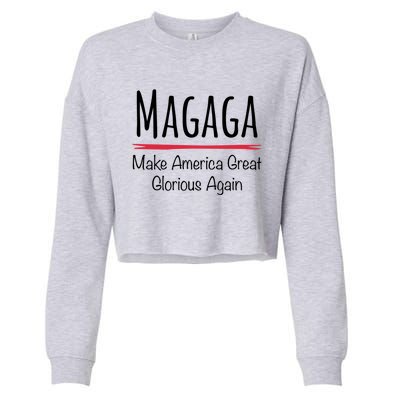 Magaga Make America Great And Glorious Again Gift Cropped Pullover Crew