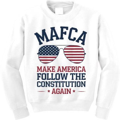 Mafca Make America Follow The Constitution Again Kids Sweatshirt