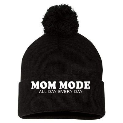 Mom Mode All Day Every Day Pom Pom 12in Knit Beanie