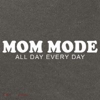 Mom Mode All Day Every Day Cotton Canvas Backpack