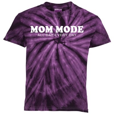 Mom Mode All Day Every Day Kids Tie-Dye T-Shirt