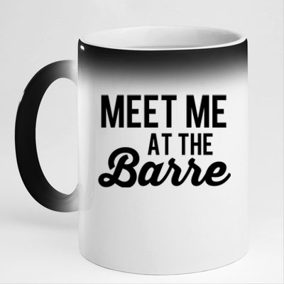 Meet Me At The Barre Yoga Fitness Gym Home Fun Gift 11oz Black Color Changing Mug