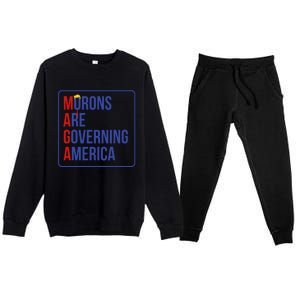 Maga Morons Are Governing America Premium Crewneck Sweatsuit Set