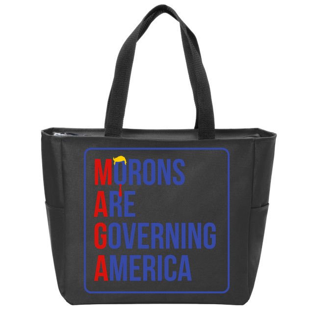 Maga Morons Are Governing America Zip Tote Bag