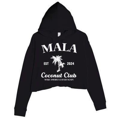 Mala Make America Laugh Again Coconut Club Crop Fleece Hoodie