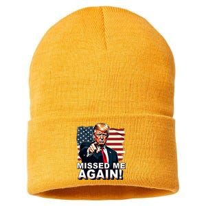 Missed Me Again You Missed Trump 2024 Elections Sustainable Knit Beanie