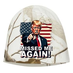 Missed Me Again You Missed Trump 2024 Elections Kati - Camo Knit Beanie