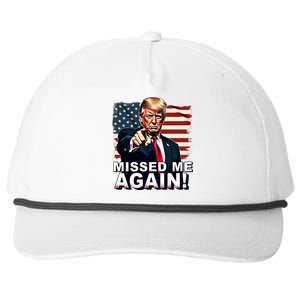 Missed Me Again You Missed Trump 2024 Elections Snapback Five-Panel Rope Hat