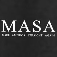 Masa Make America Straight Again 7 Panel Mesh Trucker Snapback Hat