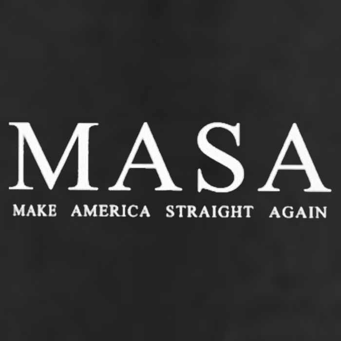 Masa Make America Straight Again 7 Panel Mesh Trucker Snapback Hat