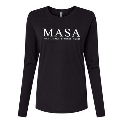 Masa Make America Straight Again Womens Cotton Relaxed Long Sleeve T-Shirt