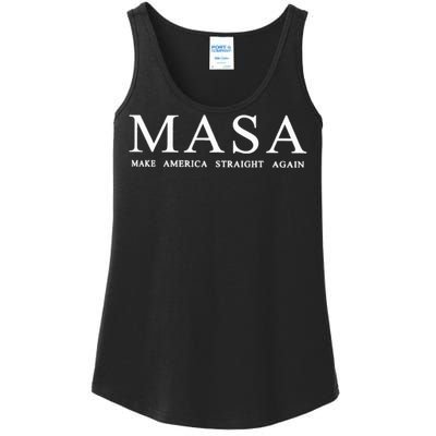 Masa Make America Straight Again Ladies Essential Tank