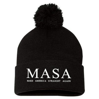 Masa Make America Straight Again Pom Pom 12in Knit Beanie