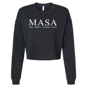 Masa Make America Straight Again Cropped Pullover Crew