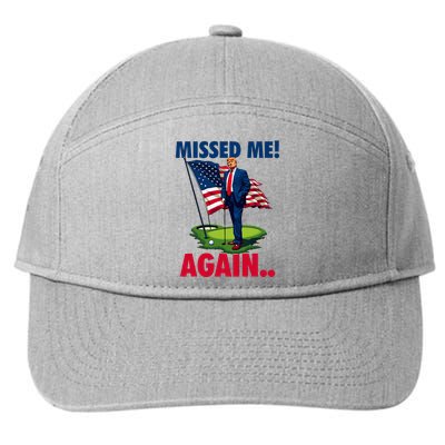 Missed Me Again You Missed Trump Golf 2024 7-Panel Snapback Hat