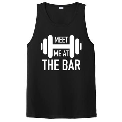 Meet Me At The Bar Fitness Gym Workout Funny Pun Gift Great Gift PosiCharge Competitor Tank