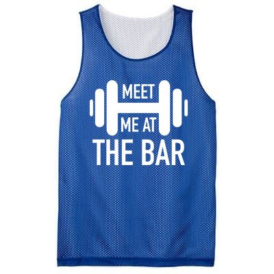 Meet Me At The Bar Fitness Gym Workout Funny Pun Gift Great Gift Mesh Reversible Basketball Jersey Tank