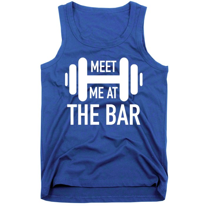 Meet Me At The Bar Fitness Gym Workout Funny Pun Gift Great Gift Tank Top