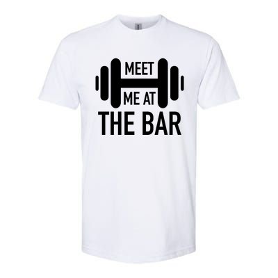 Meet Me At The Bar Fitness Gym Workout Funny Pun Gift Great Gift Softstyle CVC T-Shirt