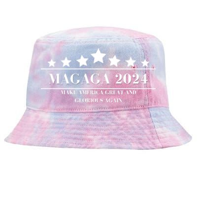 MAGAGA Make America Great And Glorious Again Trump 2024 Election Tie-Dyed Bucket Hat