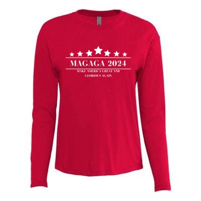 MAGAGA Make America Great And Glorious Again Trump 2024 Election Womens Cotton Relaxed Long Sleeve T-Shirt