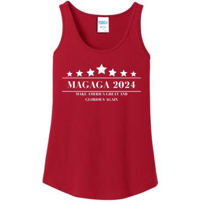 MAGAGA Make America Great And Glorious Again Trump 2024 Election Ladies Essential Tank