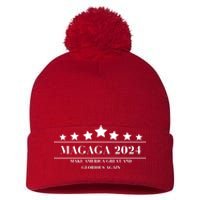 MAGAGA Make America Great And Glorious Again Trump 2024 Election Pom Pom 12in Knit Beanie